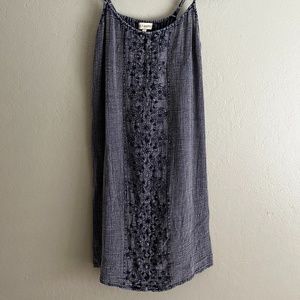 World Market Blue Distressed Dress